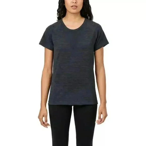 New! Tuff Athletics Active Top XXL Soft Dark Grey Seamless Stretch T-shirt - Picture 2 of 13